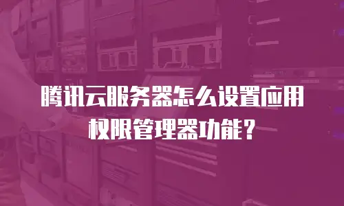 腾讯云服务器怎么设置应用权限管理器功能？