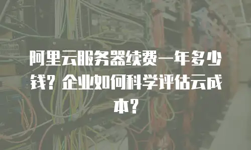 阿里云服务器续费一年多少钱？企业如何科学评估云成本？
