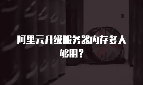 阿里云升级服务器内存多大够用？