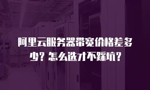 阿里云服务器带宽价格差多少？怎么选才不踩坑？