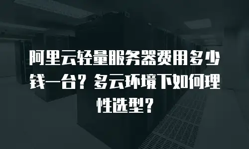 阿里云轻量服务器费用多少钱一台？多云环境下如何理性选型？
