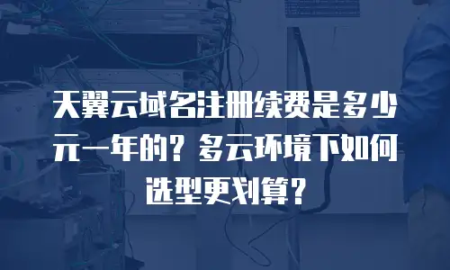 天翼云域名注册续费是多少元一年的？多云环境下如何选型更划算？
