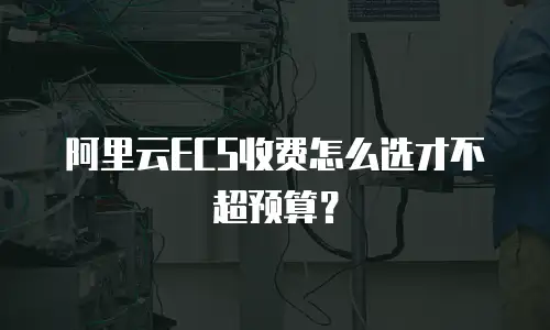 阿里云ECS收费怎么选才不超预算？
