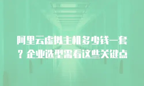 阿里云虚拟主机多少钱一套？企业选型需看这些关键点