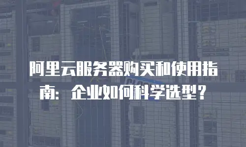 阿里云服务器购买和使用指南：企业如何科学选型？