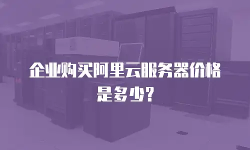 企业购买阿里云服务器价格是多少？