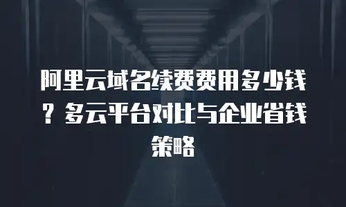阿里云域名续费费用多少钱？多云平台对比与企业省钱策略