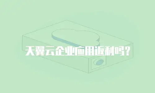 天翼云企业应用返利吗？