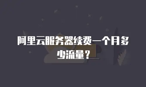 阿里云服务器续费一个月多少流量？