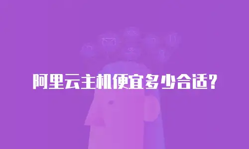 阿里云主机便宜多少合适？