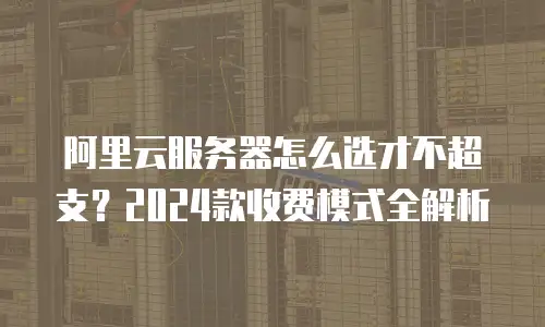 阿里云服务器怎么选才不超支？2024款收费模式全解析