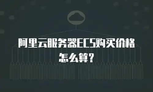 阿里云服务器ECS购买价格怎么算？