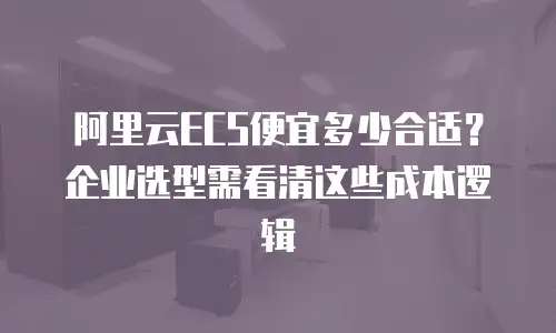 阿里云ECS便宜多少合适？企业选型需看清这些成本逻辑