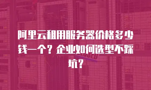 阿里云租用服务器价格多少钱一个？企业如何选型不踩坑？