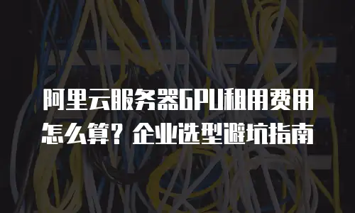 阿里云服务器GPU租用费用怎么算？企业选型避坑指南
