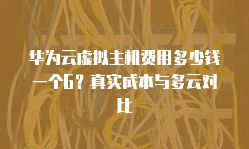 华为云虚拟主机费用多少钱一个G？真实成本与多云对比