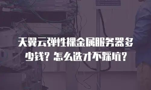 天翼云弹性裸金属服务器多少钱？怎么选才不踩坑？