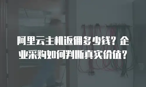 阿里云主机返佣多少钱？企业采购如何判断真实价值？