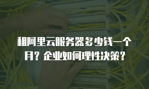 租阿里云服务器多少钱一个月？企业如何理性决策？