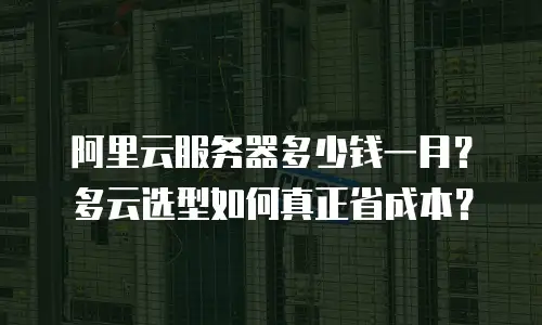 阿里云服务器多少钱一月？多云选型如何真正省成本？