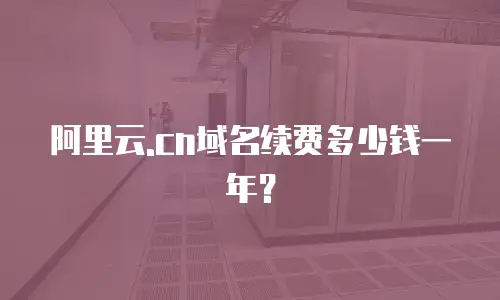 阿里云.cn域名续费多少钱一年？