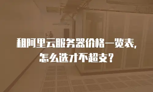 租阿里云服务器价格一览表，怎么选才不超支？