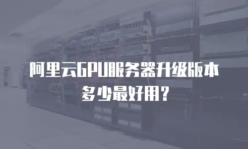 阿里云GPU服务器升级版本多少最好用？