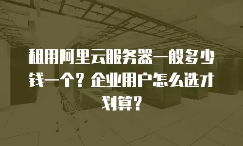 租用阿里云服务器一般多少钱一个？企业用户怎么选才划算？