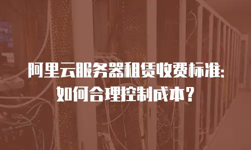 阿里云服务器租赁收费标准：如何合理控制成本？