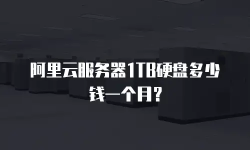 阿里云服务器1TB硬盘多少钱一个月？
