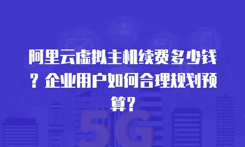 阿里云虚拟主机续费多少钱？企业用户如何合理规划预算？