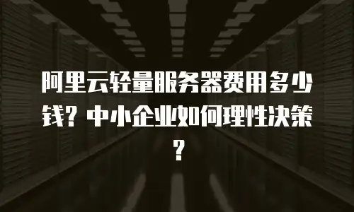 阿里云轻量服务器费用多少钱？中小企业如何理性决策？