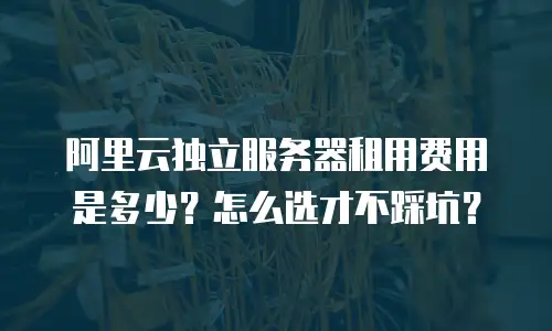 阿里云独立服务器租用费用是多少？怎么选才不踩坑？