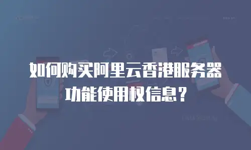 如何购买阿里云香港服务器功能使用权信息？
