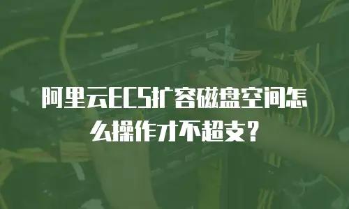 阿里云ECS扩容磁盘空间怎么操作才不超支？