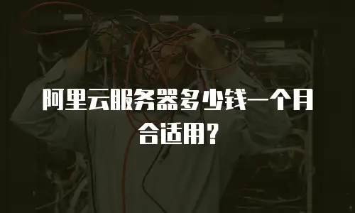 阿里云服务器多少钱一个月合适用？