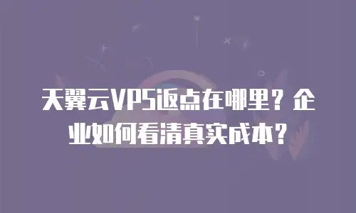天翼云VPS返点在哪里？企业如何看清真实成本？
