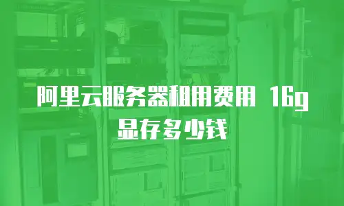 阿里云服务器租用费用 16g显存多少钱