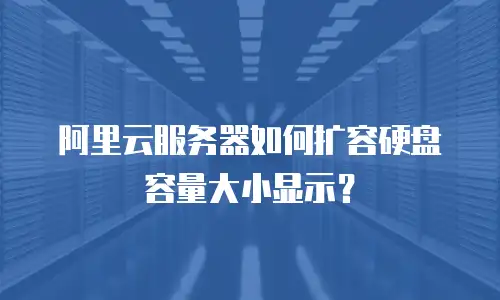 阿里云服务器如何扩容硬盘容量大小显示？