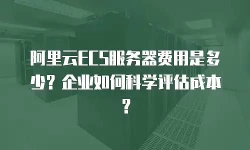 阿里云ECS服务器费用是多少？企业如何科学评估成本？