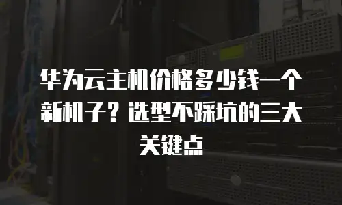 华为云主机价格多少钱一个新机子？选型不踩坑的三大关键点