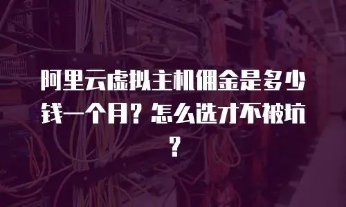 阿里云虚拟主机佣金是多少钱一个月？怎么选才不被坑？