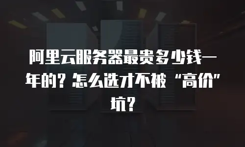 阿里云服务器最贵多少钱一年的？怎么选才不被&ldquo;高价&rdquo;坑？