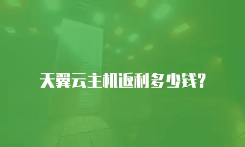 天翼云主机返利多少钱？