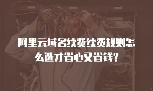 阿里云域名续费续费规则怎么选才省心又省钱？