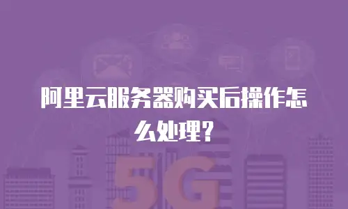 阿里云服务器购买后操作怎么处理？