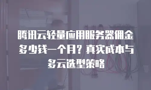 腾讯云轻量应用服务器佣金多少钱一个月？真实成本与多云选型策略