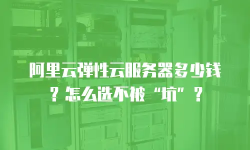 阿里云弹性云服务器多少钱？怎么选不被“坑”？