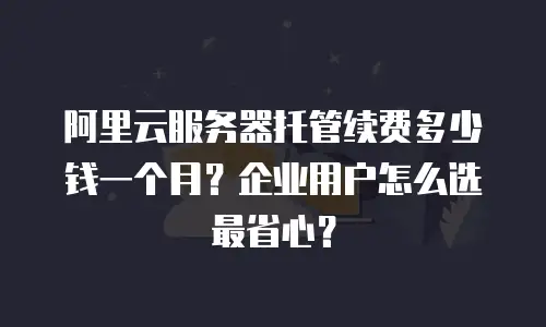 阿里云服务器托管续费多少钱一个月？企业用户怎么选最省心？