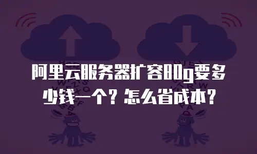阿里云服务器扩容80g要多少钱一个？怎么省成本？